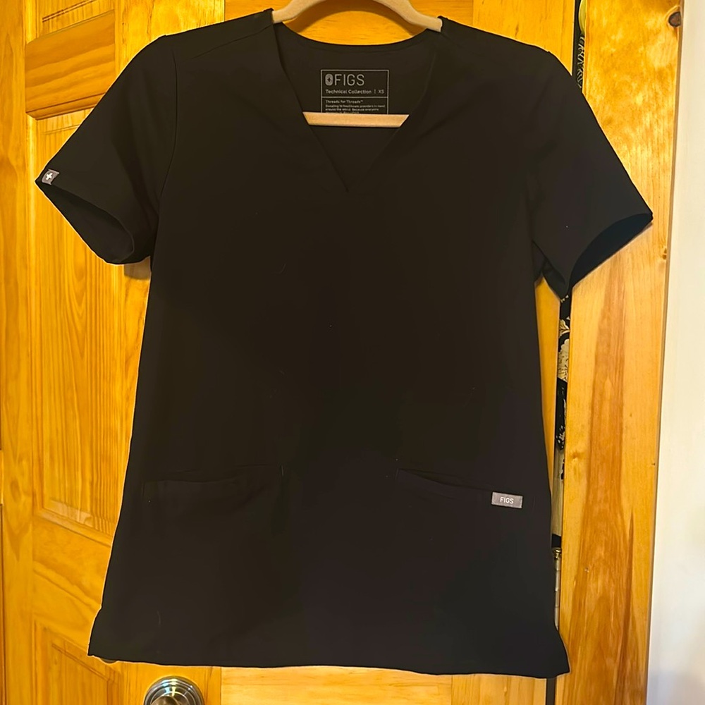 Figs Casma scrub top size XS, black